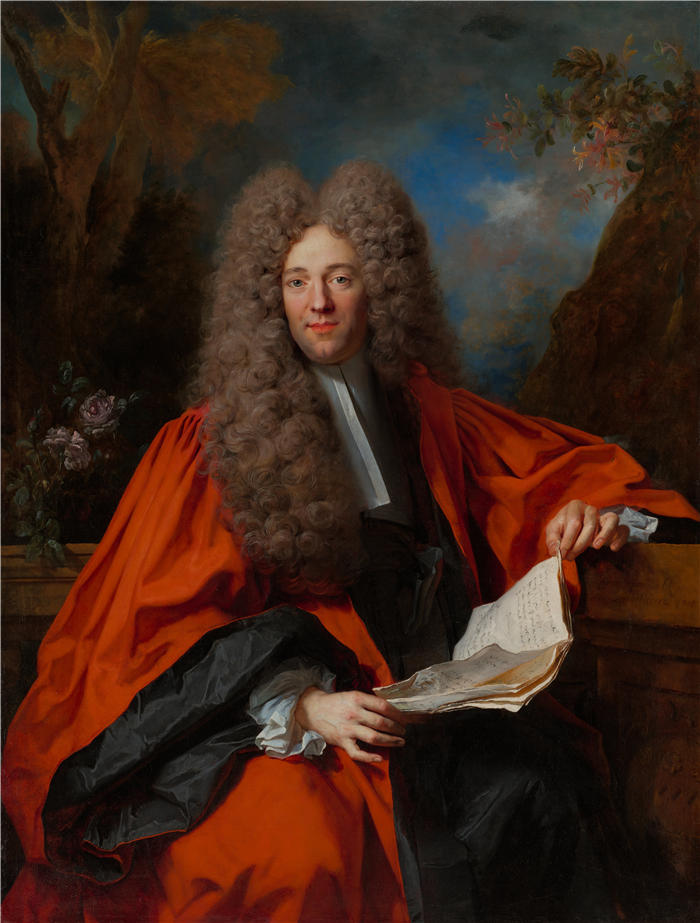 尼古拉斯·德·拉吉耶尔(Nicolas de Largillière,法国画家)作品-Charles-Léonor Aubry 的肖像 (1701)
