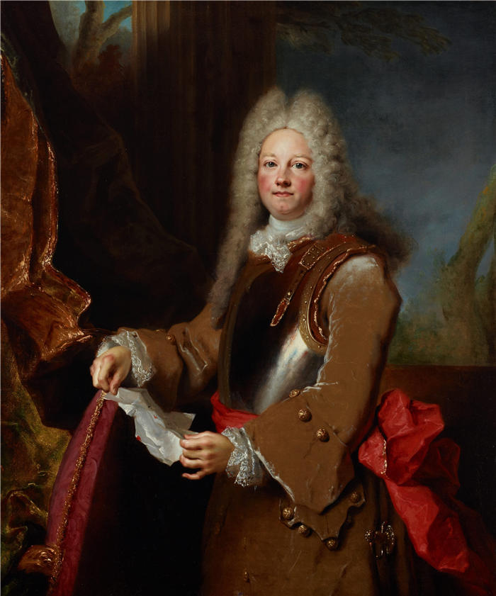 尼古拉斯·德·拉吉耶尔(Nicolas de Largillière,法国画家)作品-一名军官的肖像(约 1714 年)