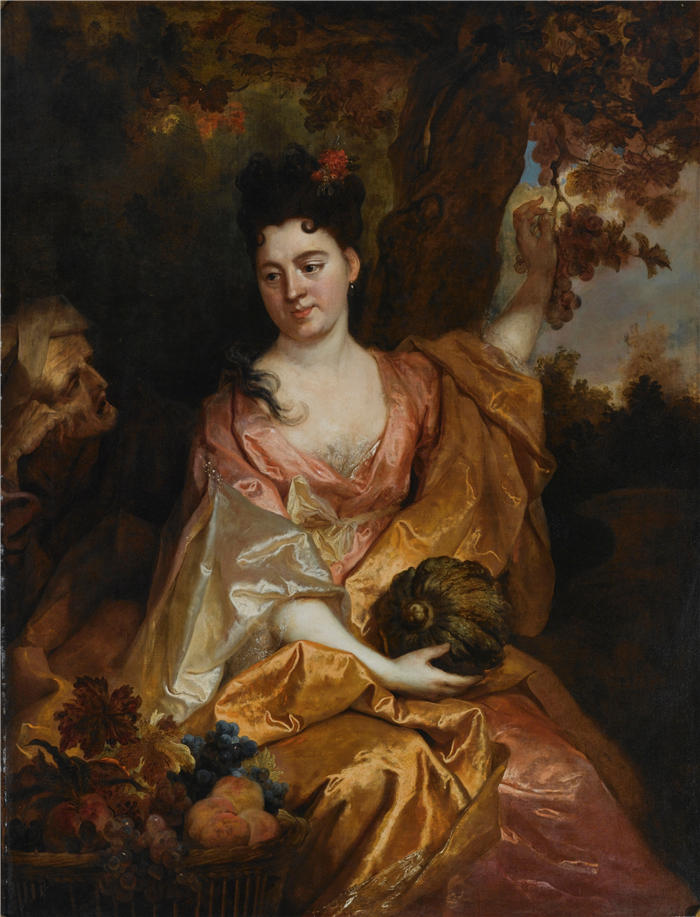 尼古拉斯·德·拉吉耶尔（Nicolas de Largillière，法国画家）作品-一位女士的肖像(1)