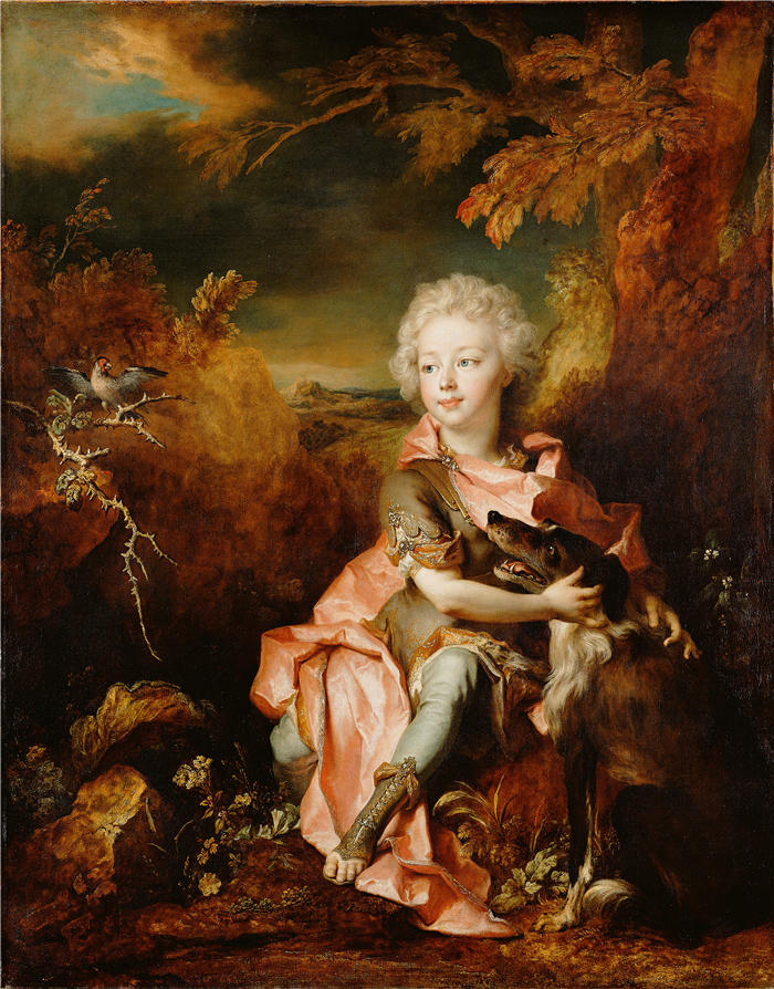 尼古拉斯·德·拉吉耶尔(Nicolas de Largillière,法国画家)作品-一个穿着化装的男孩的肖像 (1710–1714)
