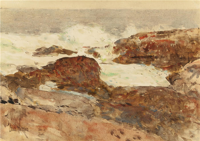 柴尔德·哈萨姆（Childe Hassam，美国画家）作品-《浅滩群岛（约 1890-92 年）》高清下载