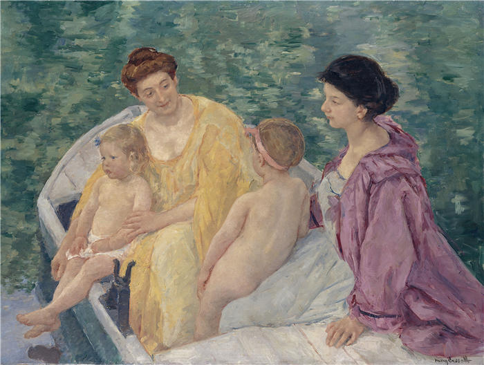 玛丽·卡萨特（Mary Cassatt，美国画家）作品–《浴缸 (1910)》高清下载