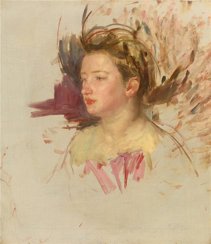 玛丽·卡萨特（Mary Cassatt，美国画家）作品–《安托瓦内特 (1899) 素描》高清下载