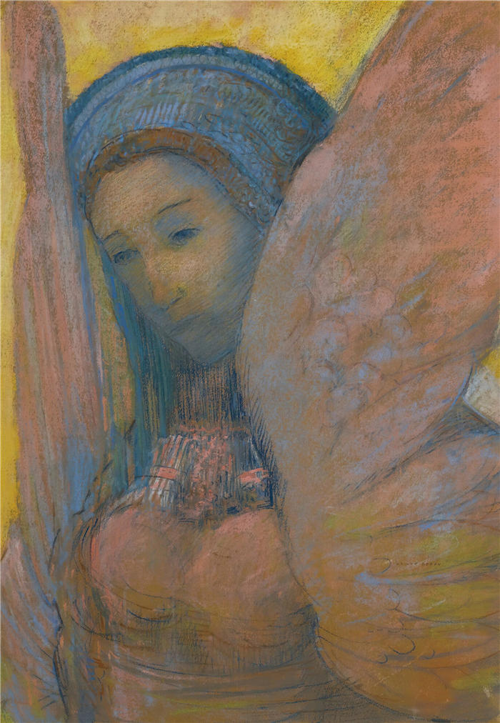 奥迪隆·雷顿（Odilon Redon，法国画家）作品-《斯芬克斯》高清下载