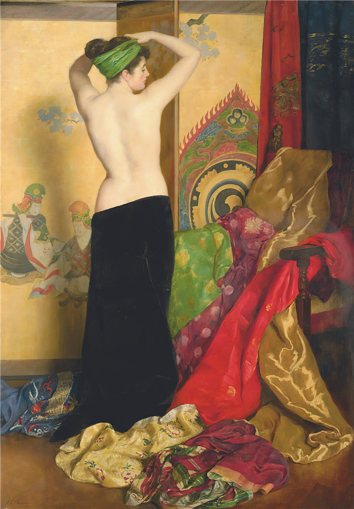 约翰·科利尔( John Collier,英国画家)作品 –《浮华与虚荣 (1917)》高清下载
