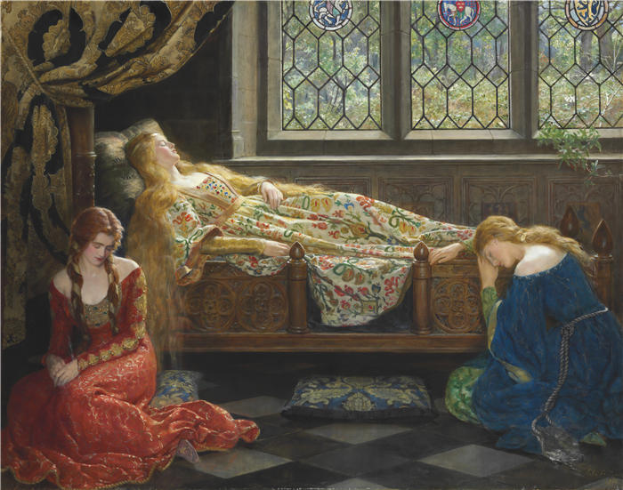 约翰·科利尔（ John Collier,英国画家）作品 –《睡美人 (1921)》高清下载