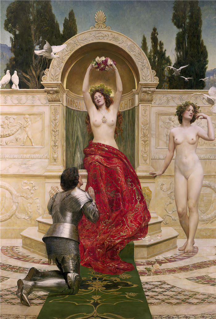 约翰·科利尔（ John Collier,英国画家）作品 –《维纳斯山上的坦豪瑟 (1901)》高清下载