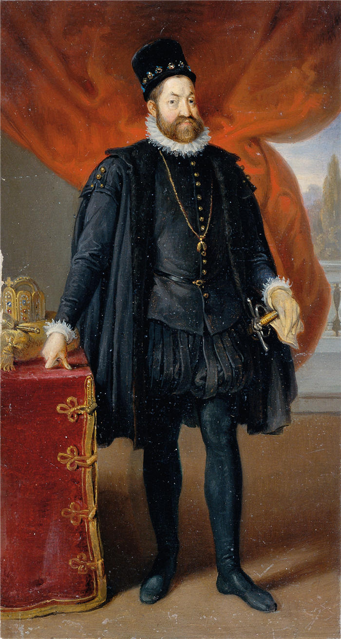约翰·彼得·克拉夫特 (Johann Peter Krafft，奥地利画家) 作品-《德皇鲁道夫二世 (1840)》高清下载