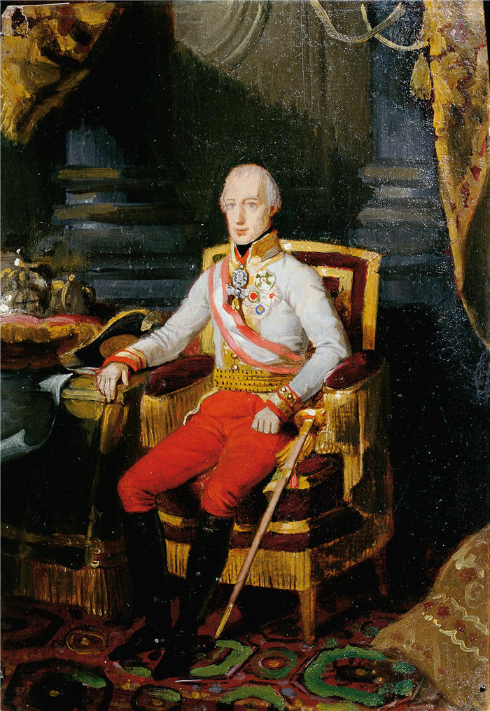 约翰·彼得·克拉夫特 (Johann Peter Krafft，奥地利画家) 作品-《奥地利皇帝弗朗茨一世 (1825)》高清下载