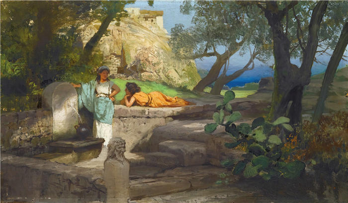 亨利克·西米拉兹基(Henryk Siemiradzki,波兰画家)作品-《春天》高清下载