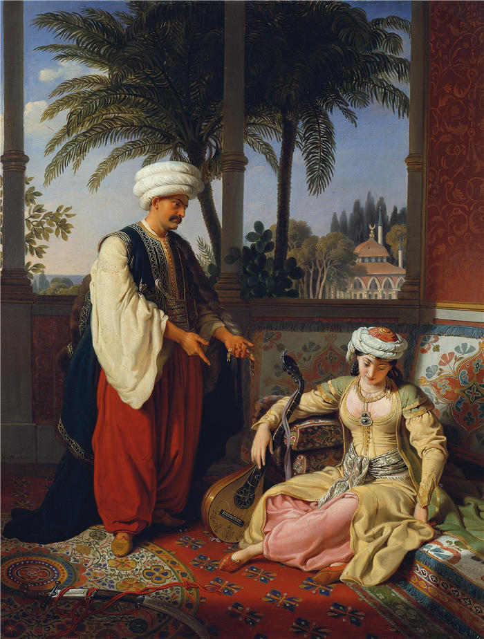 约翰·彼得·克拉夫特 (Johann Peter Krafft，奥地利画家) 作品-《土耳其女人 (1825)》高清下载