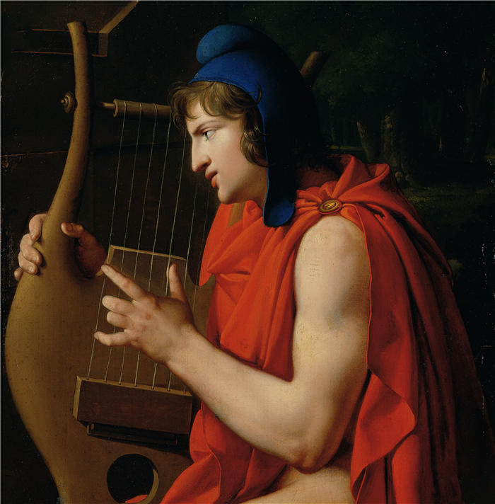 约翰·彼得·克拉夫特 (Johann Peter Krafft，奥地利画家) 作品-《欧律狄刻墓前的俄耳甫斯 (1805)》高清下载