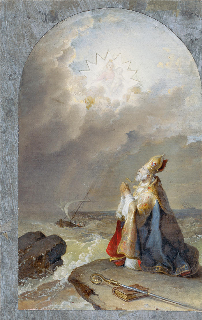 约翰·彼得·克拉夫特 (Johann Peter Krafft，奥地利画家) 作品-《圣斯皮里东 (1830-1840)》高清下载