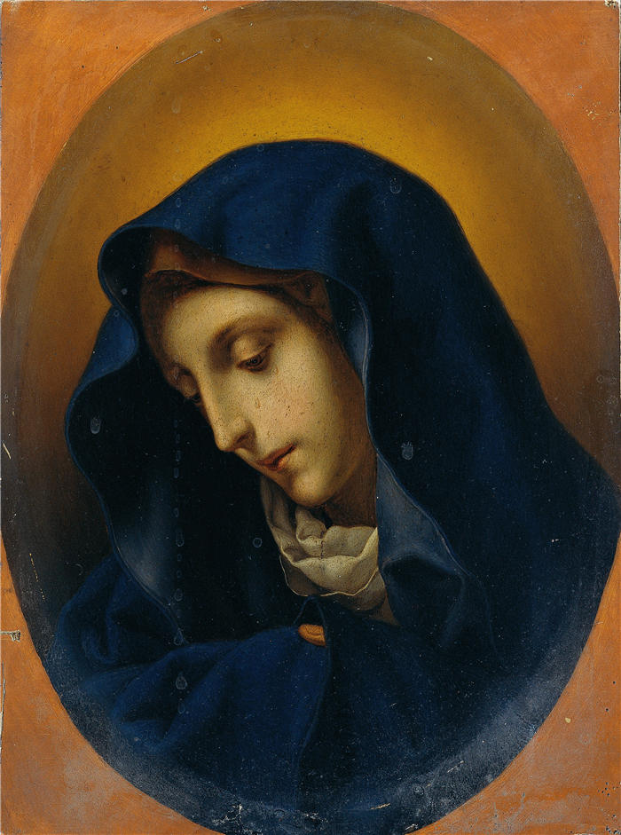 约翰·彼得·克拉夫特 (Johann Peter Krafft，奥地利画家) 作品-《麦当娜（1840-1850）》高清下载