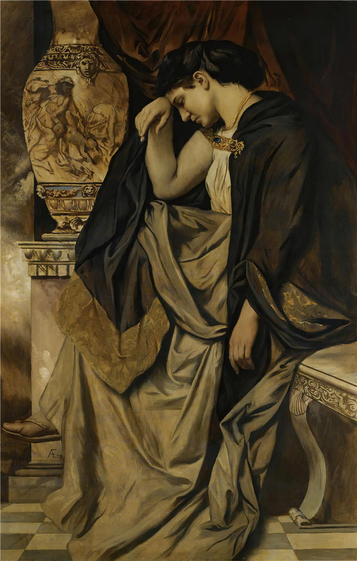 安塞尔姆·费尔巴哈（Anselm Feuerbach，德国画家）作品-《美狄亚 (1873)》高清下载