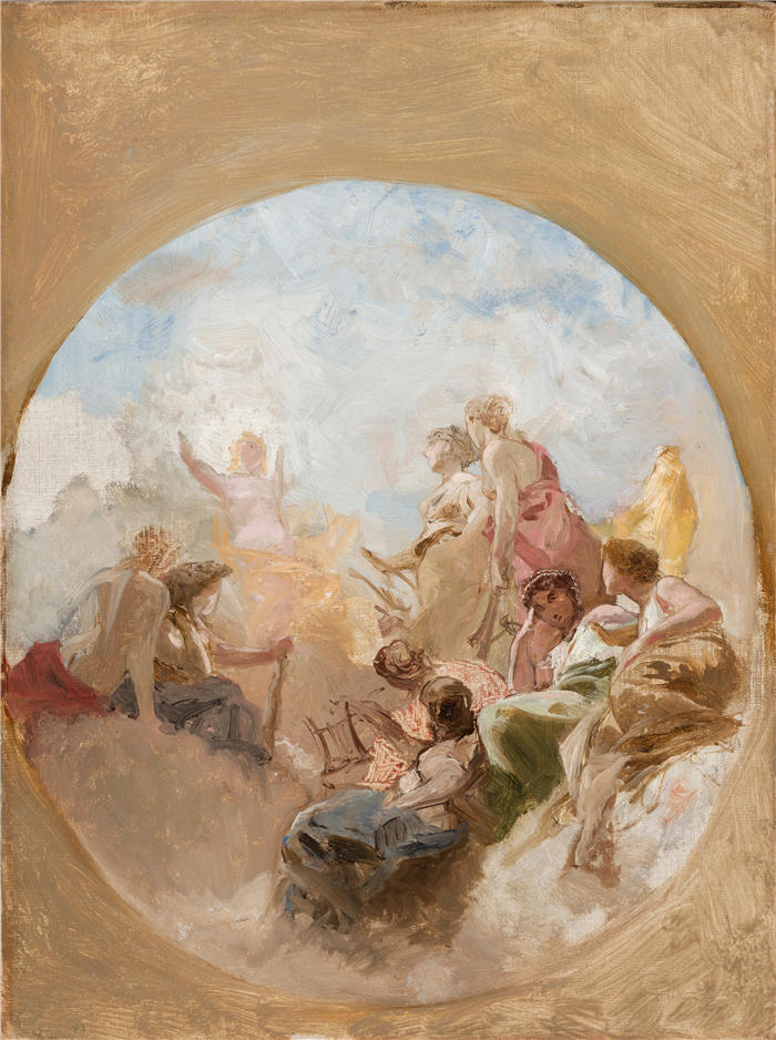 亨利克·西米拉兹基（Henryk Siemiradzki，波兰画家）作品-《极光（黎明女神）（约 1886 年）》高清下载