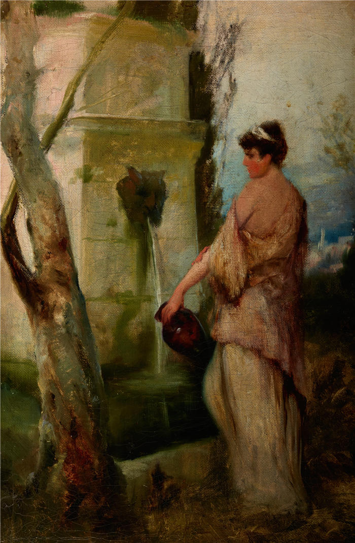 亨利克·西米拉兹基(Henryk Siemiradzki,波兰画家)作品-《井边女孩(1890 年代)》高清下载