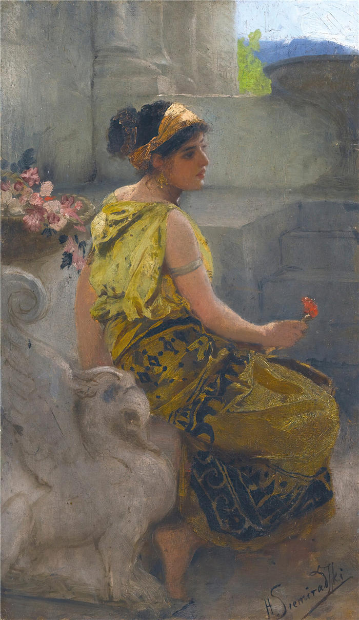 亨利克·西米拉兹基(Henryk Siemiradzki,波兰画家)作品-《江南美人》高清下载