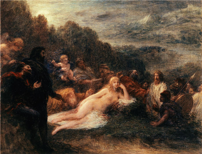 亨利·范汀·拉图尔(Henri Fantin-Latour,法国画家)作品-《海伦 (1892)》高清油画