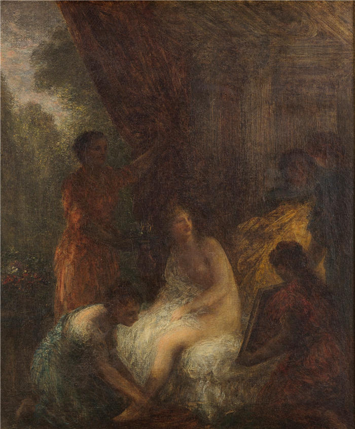 亨利·范汀·拉图尔(Henri Fantin-Latour,法国画家)作品-《厕所》高清油画