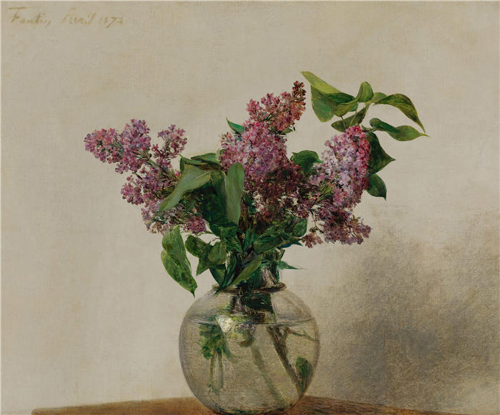 亨利·范汀·拉图尔（Henri Fantin-Latour，法国画家）作品-《淡紫色 (1872)》高清油画