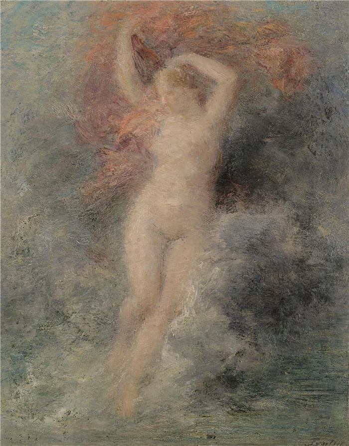亨利·范汀·拉图尔（Henri Fantin-Latour，法国画家）作品-《金星升上海面》高清油画