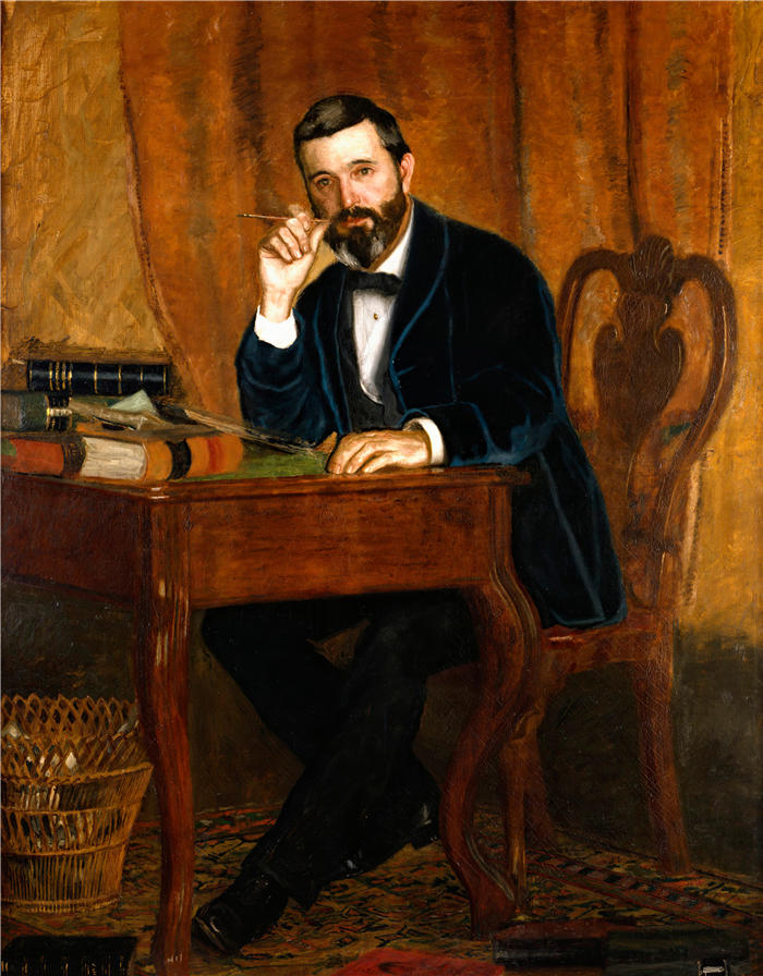 托马斯·埃金斯 (Thomas Eakins,美国画家)作品-《Horatio C. Wood 博士 (1886)》高清下载