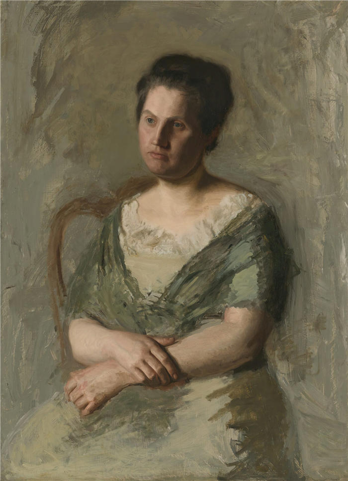 托马斯·埃金斯 (Thomas Eakins,美国画家)作品-《威廉·肖·沃德夫人 (1884)》高清下载