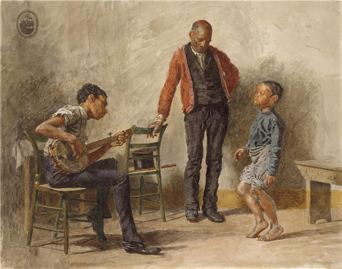 托马斯·埃金斯 (Thomas Eakins,美国画家)作品-《舞蹈课 (1878)》高清下载