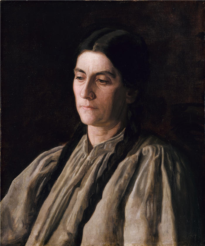 托马斯·埃金斯 (Thomas Eakins，美国画家)作品-《母亲（安妮·威廉姆斯·甘迪）（约 1903 年）》高清下载