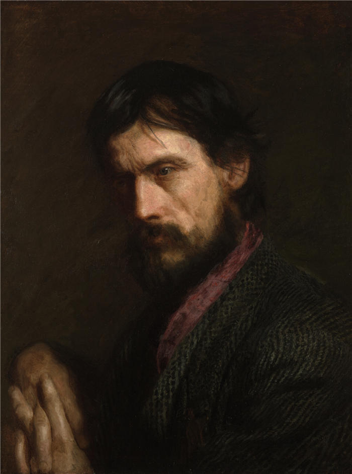 托马斯·埃金斯 (Thomas Eakins，美国画家)作品-《退伍军人（乔治雷诺兹的肖像）（ 1885 年）》高清下载