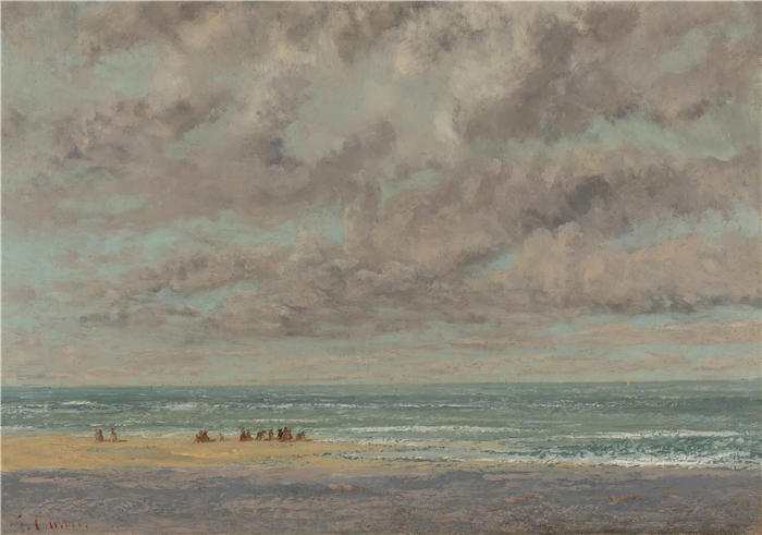 古斯塔夫·库尔贝(Gustave Courbet,法国画家)-《海洋, Equilleurs》高清油画作品