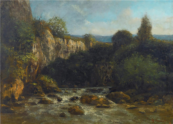 古斯塔夫·库尔贝(Gustave Courbet,法国画家)-《三峡德拉娄》高清油画作品