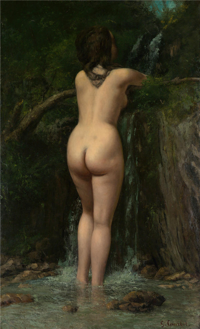 古斯塔夫·库尔贝（Gustave Courbet，法国画家）-《资料来源（1862年）》高清油画作品