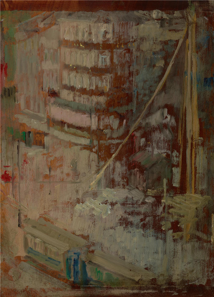 奥尔加·博兹南斯卡 (Olga Boznańska,波兰画家)高清油画作品-来自巴黎的图案 (1907)