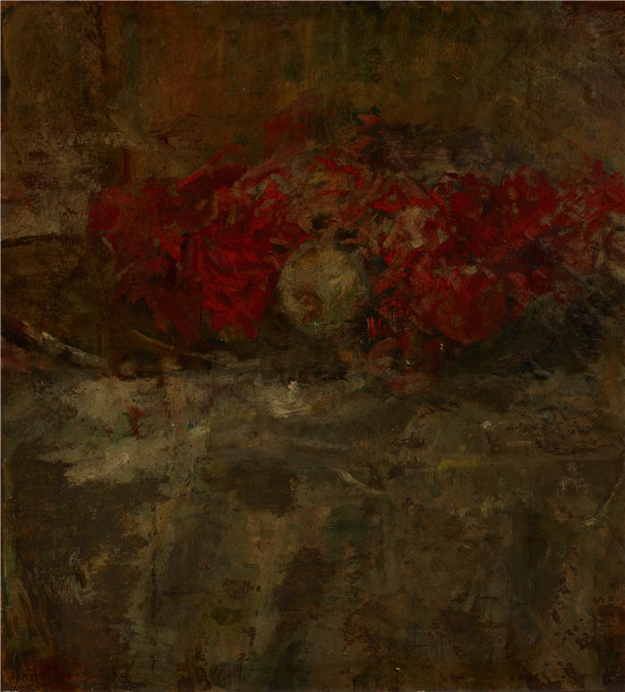 奥尔加·博兹南斯卡 (Olga Boznańska，波兰画家)高清油画作品-静物画（1920）