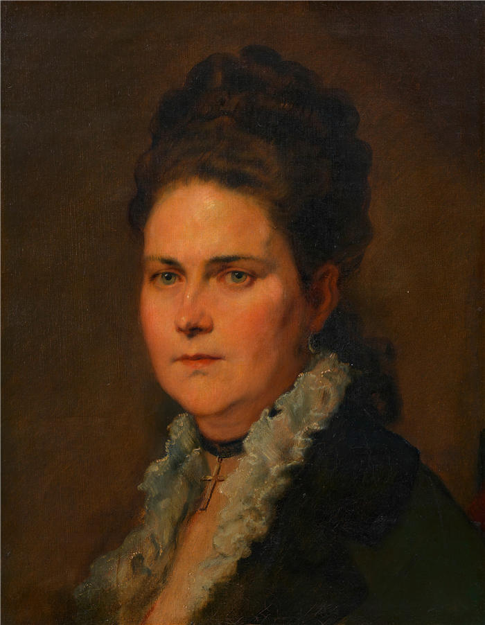 汉斯·卡农(Hans Canon，奥地利画家)高清油画作品-Leopoldine Freiin von Liebieg, née Mayr (1876)