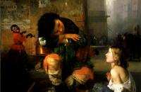詹姆斯·爱德华·弗里曼（James Edward Freeman）-《伦敦的萨瓦男孩》 1865 年，布面油画作品欣赏