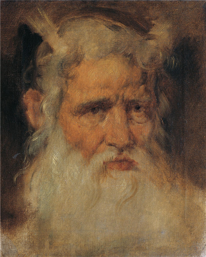 汉斯·卡农(Hans Canon，奥地利画家)高清油画作品-摩西 (1873)
