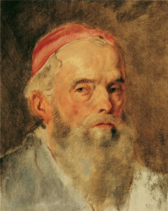 汉斯·卡农(Hans Canon，奥地利画家)高清油画作品-约翰尼斯小屋的首席研究（1872）