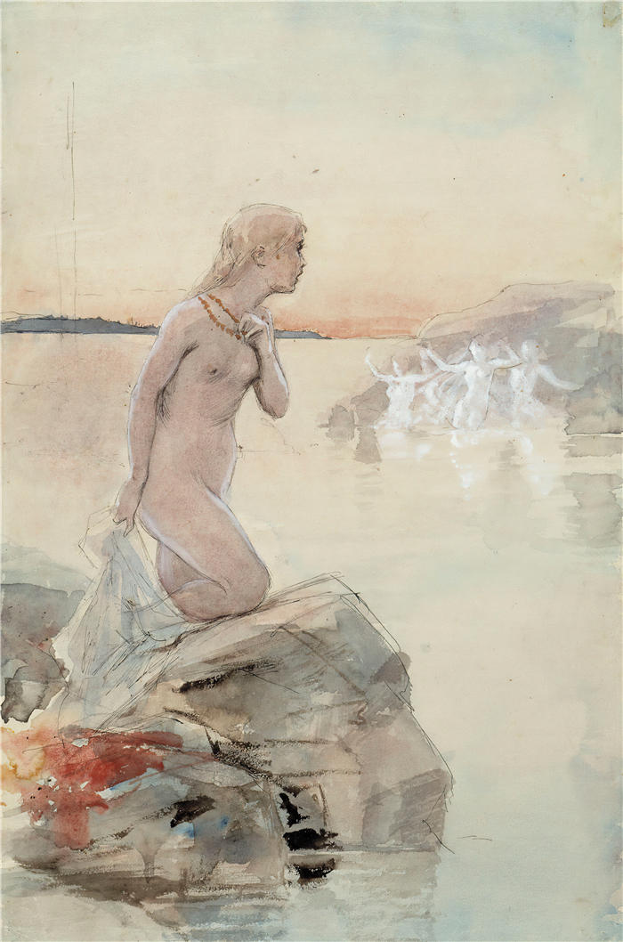 艾伯特·埃德菲尔特（Albert Edelfelt，芬兰画家）高清作品-《 爱野》