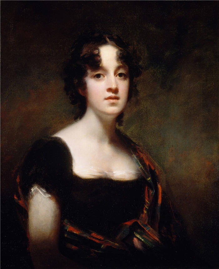亨利·雷本(Henry Raeburn,苏格兰画家)高清油画作品-《Finzean 的 Farquarson 夫人 (1800-1823)》