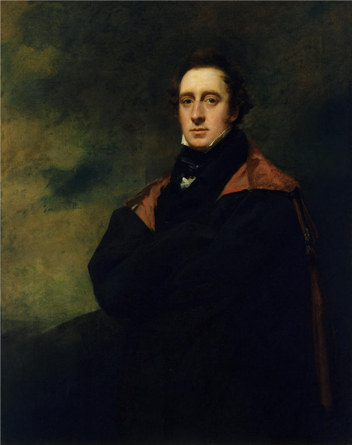 亨利·雷本(Henry Raeburn,苏格兰画家)高清油画作品-《安德鲁·斯波蒂斯伍德 (1787-1866)》