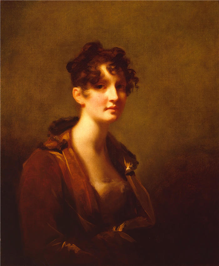 亨利·雷本(Henry Raeburn,苏格兰画家)高清油画作品-《Irvine J. Boswell 夫人(约 1820 年)》