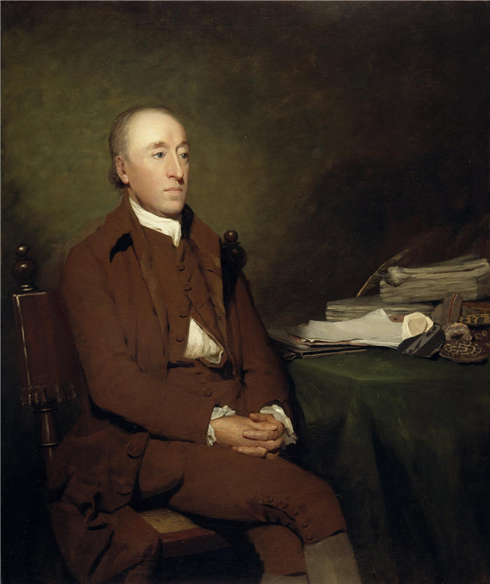 亨利·雷本（Henry Raeburn，苏格兰画家）高清油画作品-《詹姆斯·赫顿 (James Hutton)，1726 – 1797 年》