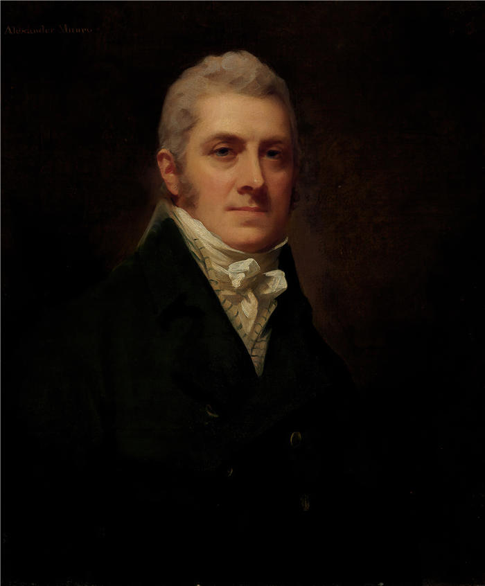 亨利·雷本（Henry Raeburn，苏格兰画家）高清油画作品-《亚历山大·门罗爵士的肖像》