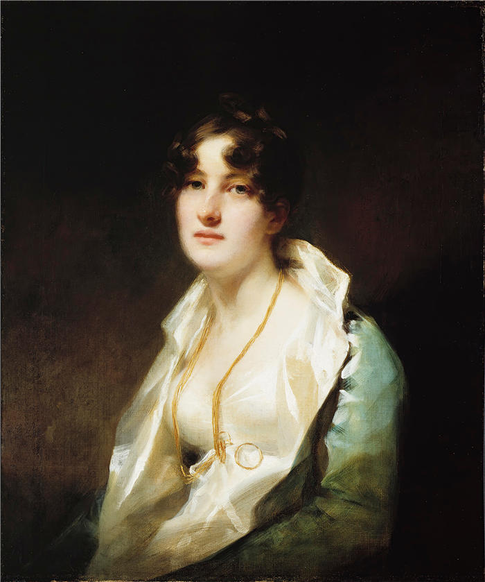 亨利·雷本(Henry Raeburn,苏格兰画家)高清油画作品-《Possil 的 Alexander Campbell 夫人(1756 年至 1823 年)》