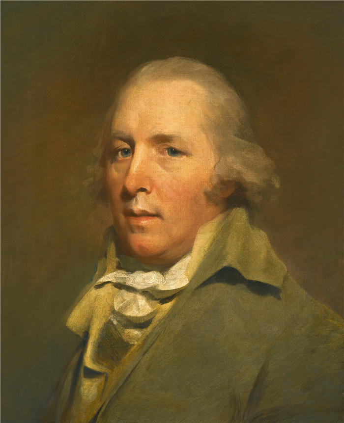 亨利·雷本（Henry Raeburn，苏格兰画家）高清油画作品-《约翰·霍姆牧师的肖像（1722-1808 年）》
