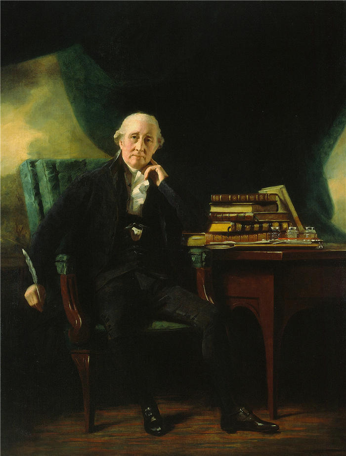 亨利·雷本（Henry Raeburn，苏格兰画家）高清油画作品-《加斯克二世的亚当·罗兰（1800-10）》