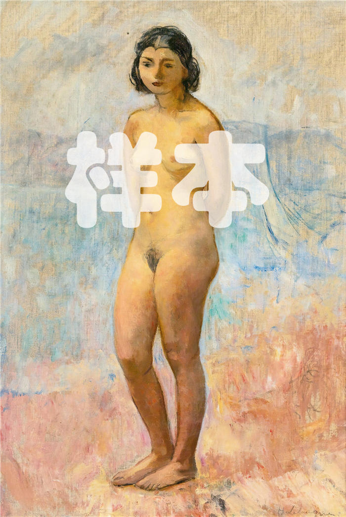亨利·勒巴斯克(Henri Lebasque,法国画家)高清作品-《Jeune Fille Nue 首次亮相》